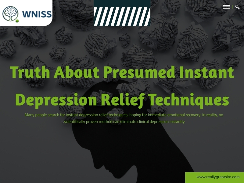 Truth About Presumed Instant Depression Relief Techniques